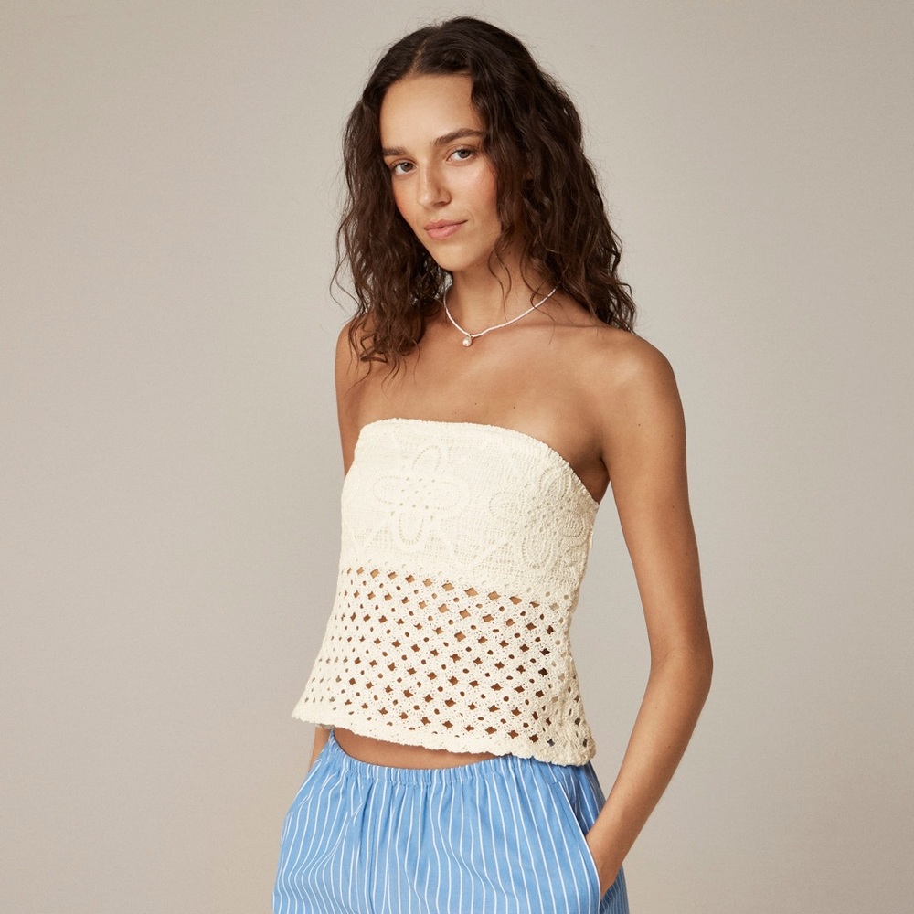 NWT J Crew Crochet Bandeau Tank Top